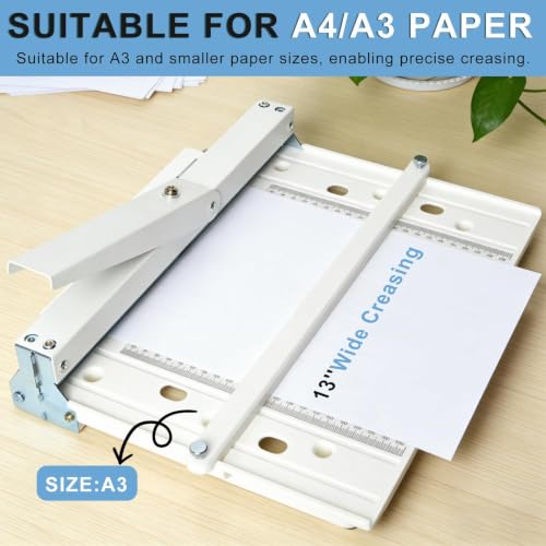 13-inch Foldable Paper Creaser for A3 & A4 Cardstock - Manual Office & Craft Tool