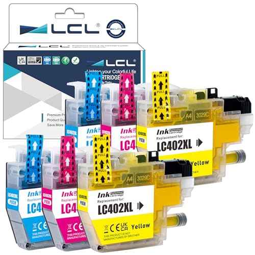 LCL LC402 LC402XL High Yield Ink Cartridge Replacement for Brother LC402XL3PKS LC402XLC LC402XLM LC402XLY MFC-J5340DW MFC-J6540DW MFC-J6740DW MFC-J6940DW (6-Pack 2C2M2Y)