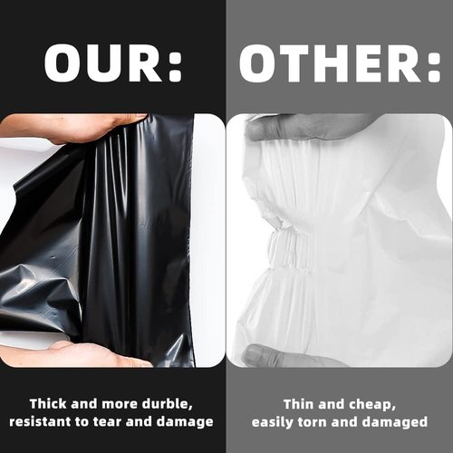 POLYSELLS Black Poly Mailers - 100 Pcs 10x13 Inches Waterproof & Tear-Resistant Shipping Envelopes