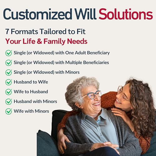 Buck 2025 Last Will & Testament Kit: 7X Attorney-Prepared Customizable Forms with Step-by-Step Instructions, 50-State Compatibility, Comprehensive End-of-Life Planning for Singles, Couples, & Families