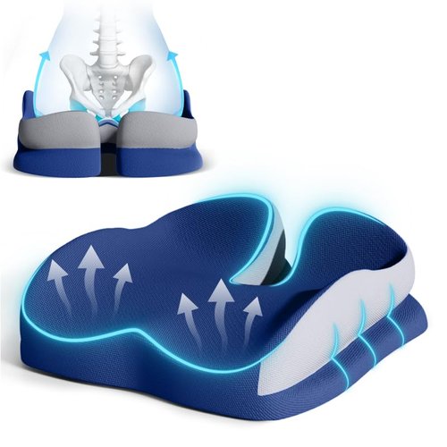 Seat Cushions for Office Chairs Wheelchair Cushion for Long Sitting Back Pain，Memory Foam Seat Car Computer Desk Chair Cushion，Coccyx Cushion for Tailbone Pain Relief Cushion Office Chair Butt Pillow