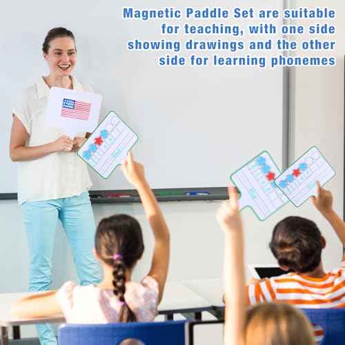 Seajan 12 Pcs Back to School Magnetic Dry Erase Board Magnetic Answer Board Science of Reading Manipulatives Preschool Classroom Phonemic Awareness Classroom Materials for Class School
