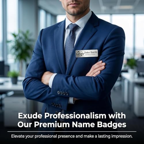 Custom Engraved Name Tag Identification Badge with Logo – Logo & Text