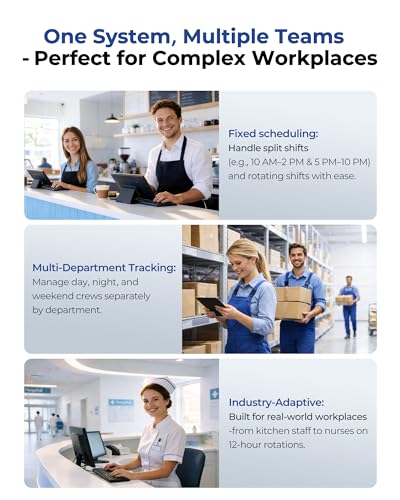 TimeRalo Standalone Employee Time Clock with Fingerprint & PIN, Data Backup