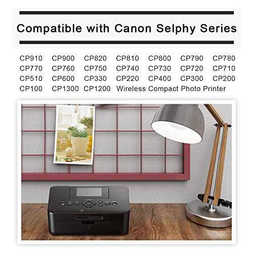 Pristar 4 Pack Compatible Canon Selphy Ink Cartridges Replacement for KP-108IN KP108 Color Ink Cassette for Canon Selphy CP1500 CP1300 CP1200 CP910 CP900 Wireless Compact Photo Printer (Without Paper)