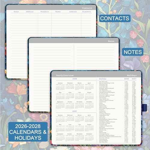 2026-2028 Pocket Planner/Calendar - 3 Year Monthly Planner 2026-2028, January 2026 - December 2028(36 Months), 6.3" x 3.7", Monthly Planners with Inner Pocket, Pen Holder & Elastic Closure - Colorful