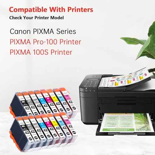 CLI42 CLI-42 Ink Cartridges High Yield Replacement for Canon CLI42 CLI-42 Compatible with Canon Pixma Pro-100 Pro-100S Printer(16-Pack)