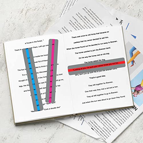 Bright Color Guided Reading Strips for Kids - 36 Pack, Overlays & Bookmarks