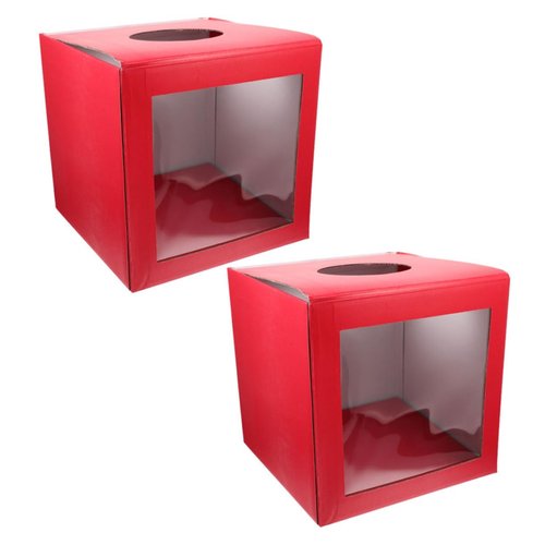 ARTIBETTER 2Pcs Clear Raffle Boxes with Slot Plastic Ticket Container for Fundraising Events Engaging Game for Community Voting and Charity Draws Drawing Storage Bin
