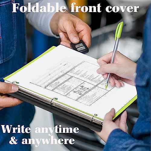INFUN 1.5 Inch Telescoping 3 Ring Binder - 6PCS, Flexible Round Binder with Customizable Front Cover and Clear Catalog Pocket, 1.5Inch Rings, 370 Sheet Capacity
