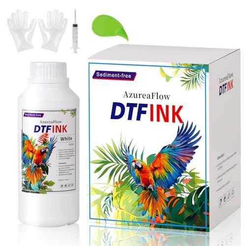 No Sediment DTF White Ink, 500ML White DTF Transfer Ink for PET Film, with Bottle Opener, Anti Clogging Heat Transfer Ink for Epson ET-8550, L1800, L800, R2400, P400, P800, XP15000 (500ml)