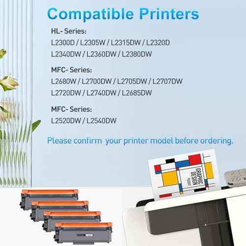 Compatible Toner Cartridge Replacement for Brother TN660 TN-660 TN630 High Yield for HL-L2300D HL-L2380DW HL-L2320D HL-L2340DW MFC-L2720DW MFC-L2680W DCP-L2540DW Printer (Black, 4-Pack)
