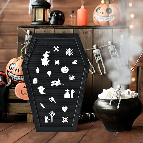 Halloween Coffin Letter Board Icons - 120 Spooky Symbols for Decorations & Crafting