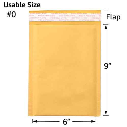 Kraft Bubble Mailers [10 Pack] Shipping Mailing Packing Padded Envelopes #0 (6" x 9")