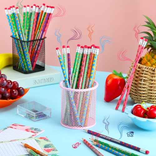 240 Pcs Scented Pencils Bulk for Kids Inspirational Motivational Cute Fun Fruit Wood Smelly Graphite Pencils with Erasers for School Classroom Office Students Girls Boys Gifts Supplies