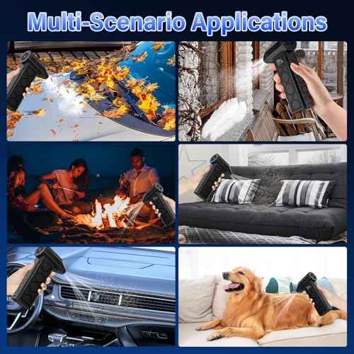 Electric Air Duster with Flashlight,180000RPM Compressed Air Duster Turbo Fan(10000mAh),Multipurpose Jet Fan, High-Speed Air Blower with 4 Gear,Electric Air Blower Duster with Assist Lighting BL01