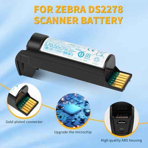 CBQ BT-000317-01 Replacement Battery for Zebra DS22 DS2278 DS2208 DS2278SR DS2278-HC Handheld Scanner Barcode Lithium-Ion Battery BTRY-DS22EAB0E-00