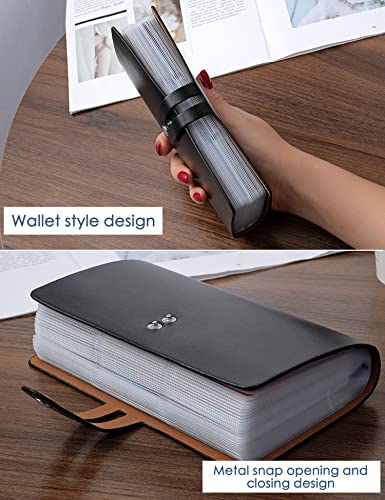 Romozi Black RFID Credit Card Holder Organizer with 96 Card Slots