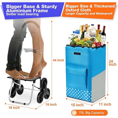 dbest products Stair Climber Deluxe, Sky Blue