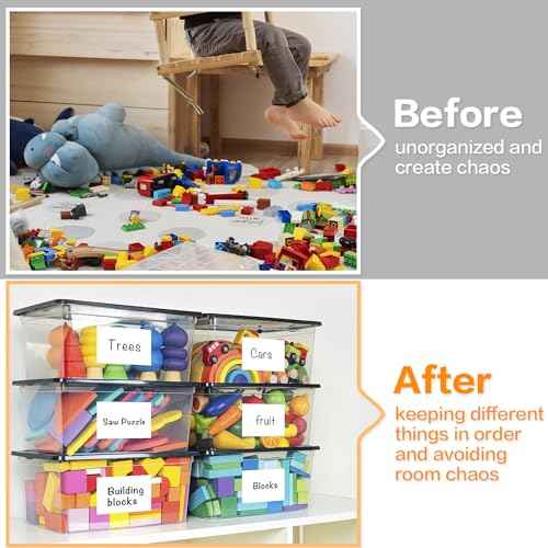 160 Pcs Removable Labels for Storage Bins - 6 X 4 inch, Tear Resistant & No Residue, Matte White Blank Box Labels for Home, School & Business Organization.