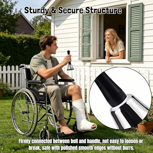 RyanDesign Stainless Steel Hand Bell - Loud Classroom & Reception Signal