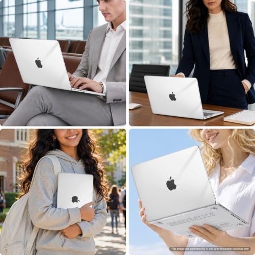 MOSISO Transparent MacBook Pro 14 Inch Case with Keyboard Cover and Screen Protector