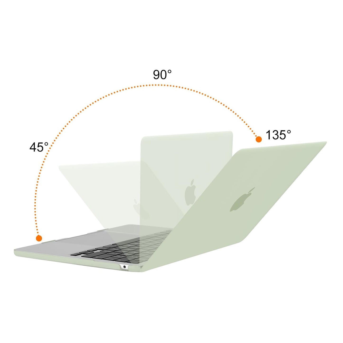 MOSISO Compatible with MacBook Air 13 inch Case M5 2026 M4 2025 M3 M2 2024-2022 A3449 A3240 A3113 A2681, Hard Shell&Keyboard Cover&Screen Film&Type C for MacBook Air 13.6 inch Case, Sage Green