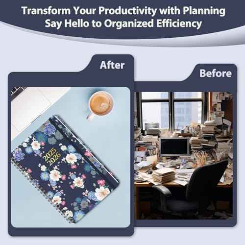 Academic Planner 2025-2026, Weekly and Monthly Agenda Planner, Daily Calendar Planning Notebook (July 2025 - June 2026), School Teacher Student Supplies, A5 (6.2" x 8.5")