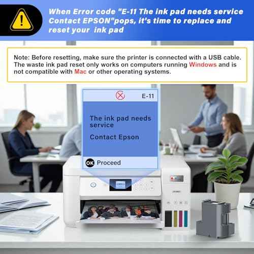 Waste Ink Pad Replacement with Reset Software for Ecotank ET-2850 ET-2760 ET-2750 ET-2700 ET2850 ET2760 ET2750 ET2700 2850 2760 2750 2700 Printer, Maintenance Box with Reset Software
