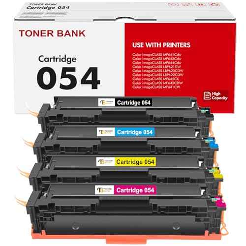 054 Toner Cartridge Set 054H MF644Cdw MF642Cdw Compatible Replacement for Canon 054 054H CRG-054 Color ImageCLASS MF644Cdw MF642Cdw LBP622Cdw MF641Cw Printer Ink (Black Cyan Magenta Yellow, 4-Pack)