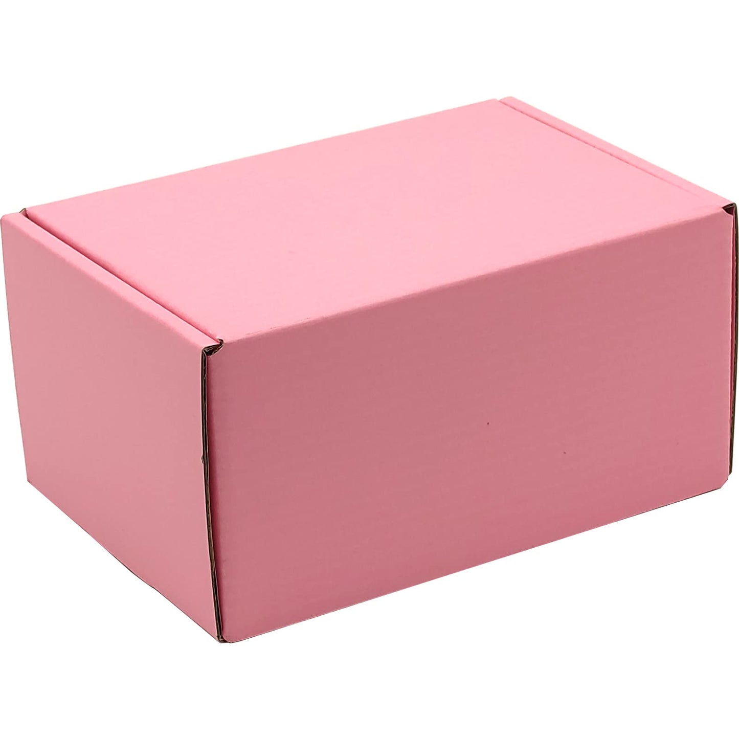 Lmuze 6x4x3 inches Small Shipping Boxes Set of 50 - Pink Mailer Corrugated Cardboard Boxes for Shipping Packaging Mailing Products
