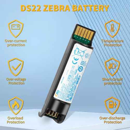 CBQ BT-000317-01 Replacement Battery for Zebra DS22 DS2278 DS2208 DS2278SR DS2278-HC Handheld Scanner Barcode Lithium-Ion Battery BTRY-DS22EAB0E-00