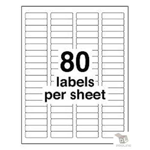 White Laser Inkjet 1.75"x0.5" Return Address Mailing FBA Labels 80-UP 80 Labels Per Sheet (500 Sheets)
