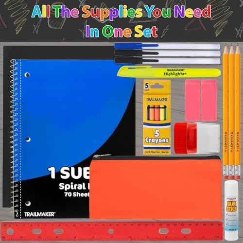 20 Piece School Supplies Pack for K-12 Back to School Supplies Bundle for School Students, Boys and Girls
