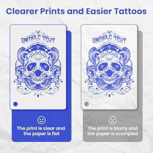 Tattoo Stencil Printer Machine for Tattoo Artists&Beginners,with 3 pcs Tattoo Transfer Paper and Folded Paper,Compatible with Phone/Pc&Pad,Portable Bluetooth Thermal Inkless Wireless Printer