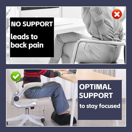 ROYALAY Adjustable Foot Rest for Under Desk at Work, Foot Stools for Under Office Desk, Ergonomic Leg Rest, Black