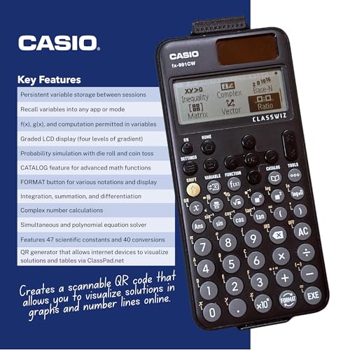 Casio fx-991CW? Advanced Scientific Calculator with High-Res 4-Tone Display | Natural Textbook Display | 540+ Functions, Numeric Calculus, Matrix Solver | Ideal for Engineering, Science & Exams