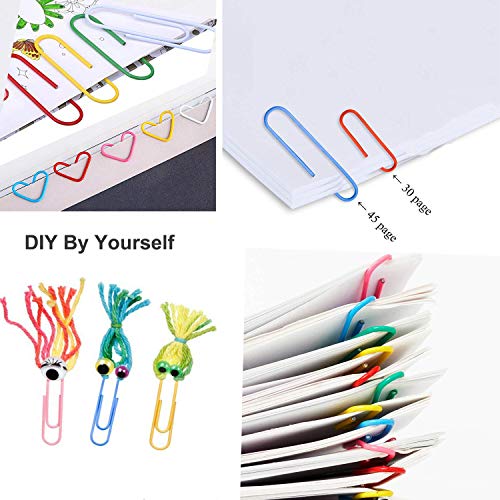 Vinaco Colorful Large Paper Clips 100 Pack 2'' Rustproof Office Supply