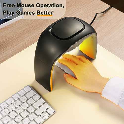 Desk Mouse Pad Hand Warmer Super Quiet, 110v 100w Heated Mouse Pad Hand Warmer, Personal Desk Heater Energy Efficient Ceramic Office with Thermostat Low Wattage - Black