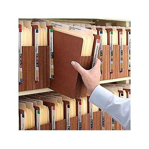 Smead End Tab TUFF¢ç File Pocket, Reinforced Straight-Cut Tab, 5-1/4" Expansion, Tyvek¢ç Gusset, Extra Wide Letter Size, Redrope, 10 per Box (73790)