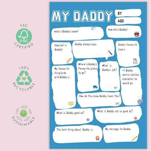 UUEFKTN Cute Daddy Birthday Card Gift from Son Daughter Kids Toddler Wife, Dad Birthday Gift Ideas, Funny Diy Fathers Day Card from Son Daughter Kids Wife, Best Daddy Toddler Children DIY Cards