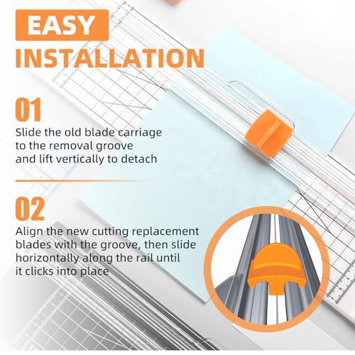 PROSOCOOL Replacement Paper Cutter Blades for Fiskars Trimmer 2 Pack
