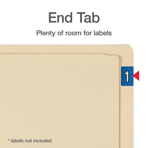 Pendaflex 16640 Conversion Folders, Straight Cut, Top Tab, Letter, Manila (Box of 100)