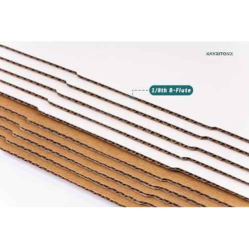 Vinyl Record Mailers, 12.8"L x 12.8"W x 1"D Corrugated Cardboard Album Shipping Boxes for Mailing Packaging Moving Storage, with Fragile Stickers, White, 15 Pack