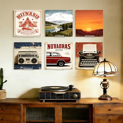 6 Pack Vinyl Record Holder Wall Mount Self Adhesive – Kalami