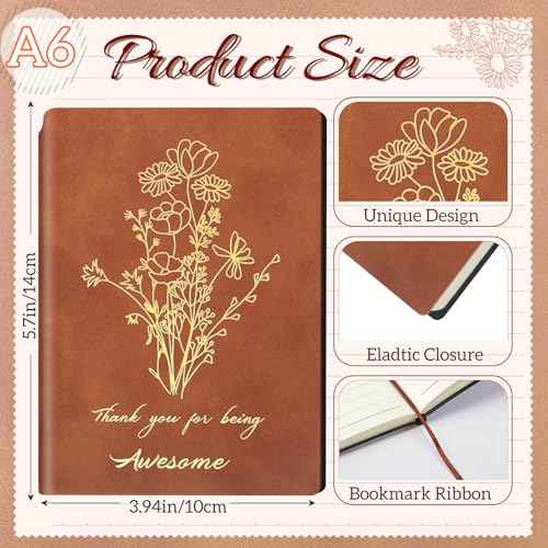 24 Pcs Christmas Thank You Appreciation Gifts for Women Teacher Mini Notebooks Bulk A6 Pocket Small Journals Tiny College Ruled Lined Notebook for Student Teacher School Xmas(Classic Color)