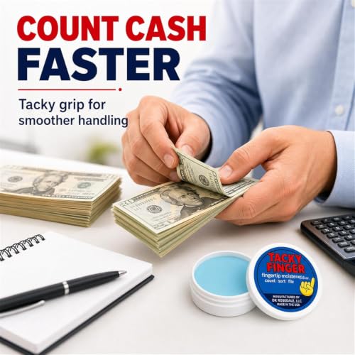 Fingertip Moistener Gel for Money Counting and Paper Handling - 2 Pack