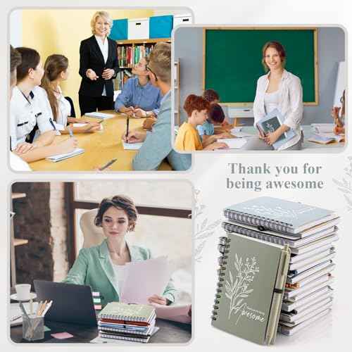 Chuangdi 30 Sets Employee Appreciation Gifts Case Management Week Gifts Thank You Spiral Notebook with Sticky Notes Pen Bulk Vet Tech Week Journal for Coworker Teacher Staff Nurse Customer