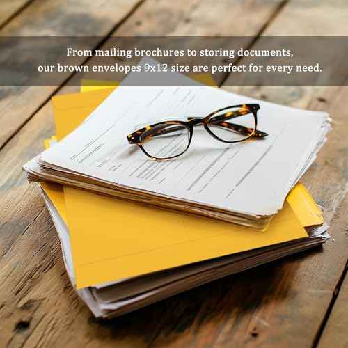 25 Pack Manilla Envelopes 9 x 12, Brown, Letter Size, Self-Seal Manila Large Envelopes for Office Business, Home, Organize, storage