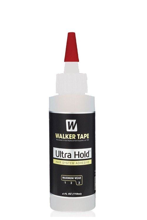 Ultrahold Adhesive New 4.0 Ounce with Nozzle top, one Color and Ultrahold WKR-UHT-M2 Clear Authentic Walker Tape, 3/4" Width, 12yds Length Bundle